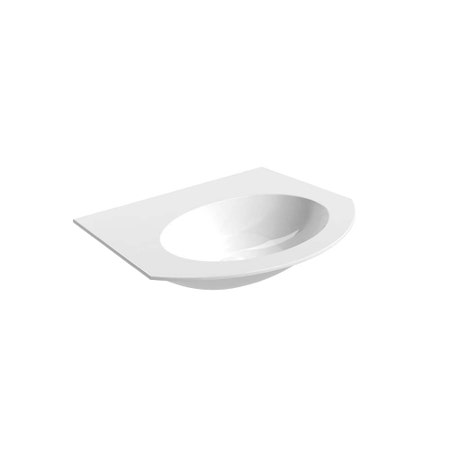 Immagine di Flaminia EURO 62 lavabo sospeso L.62 P.48.5 cm, con troppopieno, colore bianco finitura lucido ER62L