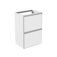 Immagine di Flaminia CUBIKA base portalavabo L.50 P.37 cm a terra, con 2 cassetti, senza top, colore bianco finitura opaco CKD906LBK