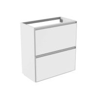 Immagine di Flaminia CUBIKA base portalavabo L.70 P.37 cm a terra, con 2 cassetti, senza top, colore bianco finitura opaco CKD912LBK