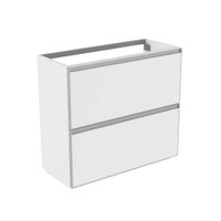 Immagine di Flaminia CUBIKA base portalavabo L.95 P.37 cm a terra, con 2 cassetti, senza top, colore bianco finitura opaco CKD750LBK