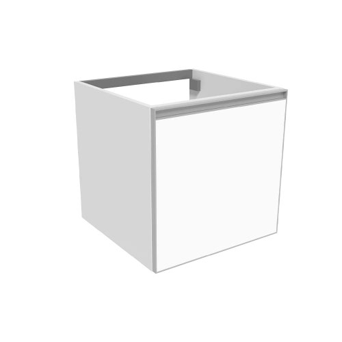 Immagine di Flaminia CUBIKA base portalavabo L.50 P.50 cm sospesa, con 1 cassetto, senza top, colore bianco finitura opaco CKD873LBK