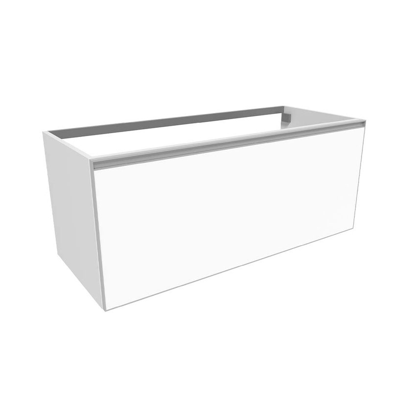 Immagine di Flaminia CUBIKA base portalavabo L.120 P.50 cm sospesa, con 1 cassetto, senza top, colore bianco finitura opaco CKD945LBK