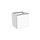 Flaminia CUBIKA base portalavabo L.50 P.37 cm sospesa, con 1 cassetto, senza top, colore bianco finitura opaco CKD872LBK