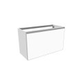 Immagine di Flaminia CUBIKA base portalavabo L.85 P.37 cm sospesa, con 1 cassetto, senza top, colore bianco finitura opaco CKD878LBK