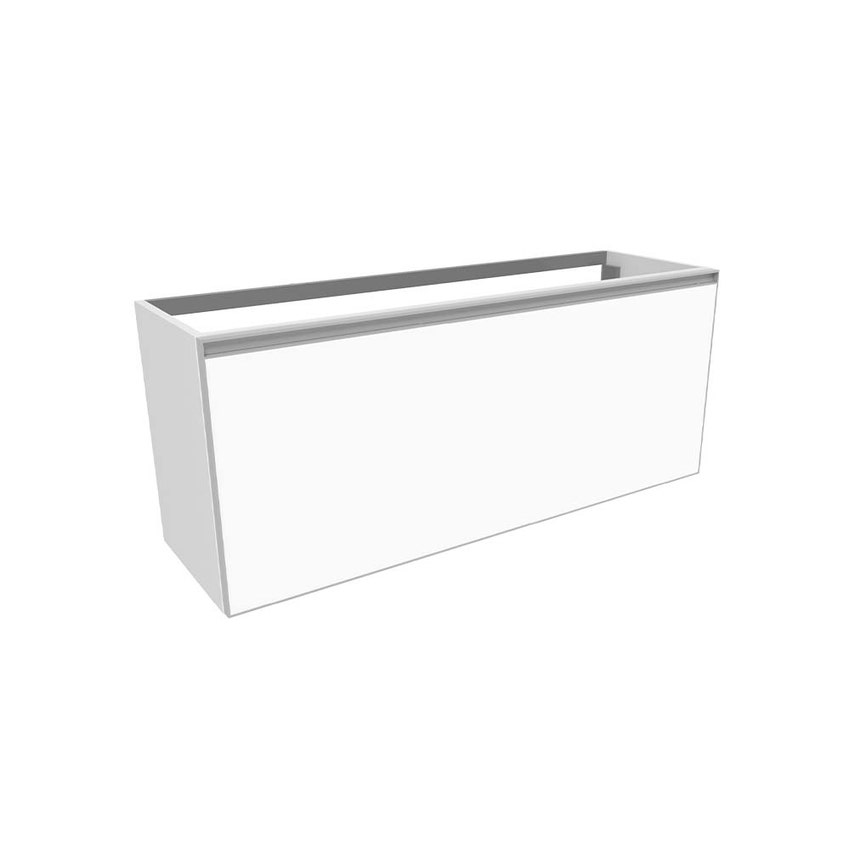 Immagine di Flaminia CUBIKA base portalavabo L.120 P.37 cm sospesa, con 1 cassetto, senza top, colore bianco finitura opaco CKD944LBK