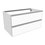 Immagine di Flaminia CUBIKA base portalavabo L.95 P.50 cm sospesa, con 2 cassetti, senza top, colore bianco finitura opaco CKD827LBK