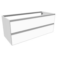 Immagine di Flaminia CUBIKA base portalavabo L.120 P.50 cm sospesa, con 2 cassetti, senza top, colore bianco finitura opaco CKD949LBK