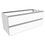 Immagine di Flaminia CUBIKA base portalavabo L.120 P.50 cm sospesa, con 2 cassetti, senza top, colore bianco finitura opaco CKD949LBK