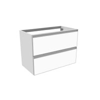 Immagine di Flaminia CUBIKA base portalavabo L.70 P.37 cm sospesa, con 2 cassetti, senza top, colore bianco finitura opaco CKD808LBK