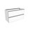 Immagine di Flaminia CUBIKA base portalavabo L.85 P.37 cm sospesa, con 2 cassetti, senza top, colore bianco finitura opaco CKD814LBK