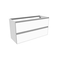 Immagine di Flaminia CUBIKA base portalavabo L.95 P.37 cm sospesa, con 2 cassetti, senza top, colore bianco finitura opaco CKD826LBK