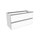 Flaminia CUBIKA base portalavabo L.95 P.37 cm sospesa, con 2 cassetti, senza top, colore bianco finitura opaco CKD826LBK