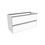 Immagine di Flaminia CUBIKA base portalavabo L.95 P.37 cm sospesa, con 2 cassetti, senza top, colore bianco finitura opaco CKD826LBK