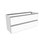 Immagine di Flaminia CUBIKA base portalavabo L.105 P.37 cm sospesa, con 2 cassetti, senza top, colore bianco finitura opaco CKD838LBK
