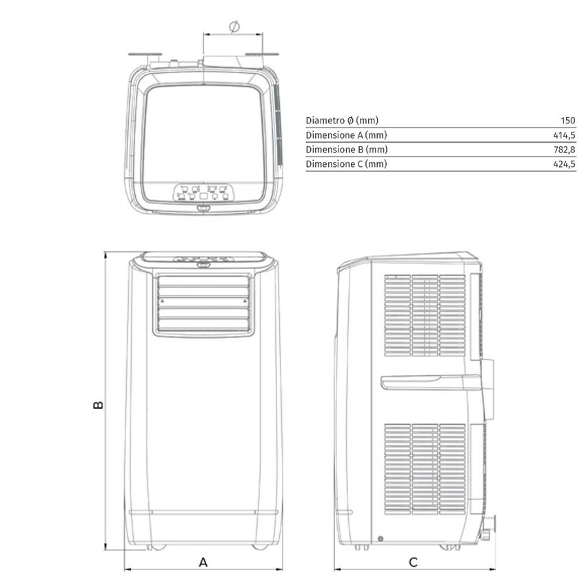 Immagine di Vortice VORT KRYO-POLAR EVO 11 R290 climatizzatore portatile monoblocco solo freddo 3.2 kW 65001