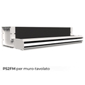 Immagine di Air Control Plenum doppia feritoia a scomparsa H 50, versione muratura profilo bianco 600x50 mm,un attacco Ø150, configurazione attacchi posteriore PS2F-MB-600X50-1A-P