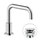 Nobili LIVE bocca per miscelatore monocomando per lavabo, con scarico 1 1/4" push, finitura inox spazzolato AV00156/23IX