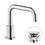 Immagine di Nobili LIVE bocca per miscelatore monocomando per lavabo, con scarico 1 1/4" push, finitura inox spazzolato AV00156/23IX