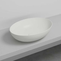 Immagine di Cielo ERA ECO 62 bacinella ovale L.62 cm, senza foro per rubinetteria e senza troppopieno, colore talco finitura opaco BAECOTL