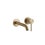 Immagine di Gessi 316 CESELLO miscelatore lavabo a parete bocca lunga senza scarico, finitura warm bronze brushed PVD 54486#726