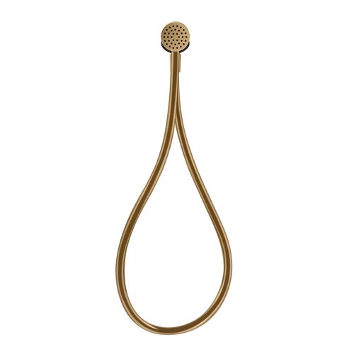 Immagine di Gessi Set doccia magnetico con presa acqua, doccetta anticalcare e flessibile 150 cm, finitura warm bronze brushed PVD 63099#726
