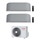 Toshiba HAORI Climatizzatore a parete dual split inverter Wi-Fi light grey | unità esterna R32 3.3 kW unità interne 10000+10000 BTU RAS-2M10G3AVG-E+RAS-[B10-2|B10-2]N4KVRG-E