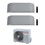 Immagine di Toshiba HAORI Climatizzatore a parete dual split inverter Wi-Fi light grey | unità esterna R32 5.2 kW unità interne 10000+10000 BTU RAS-2M18G3AVG-E+RAS-[B10-2|B10-2]N4KVRG-E