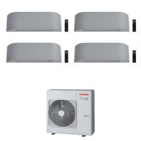 Immagine di Toshiba HAORI Climatizzatore a parete quadri split inverter Wi-Fi light grey | unità esterna R32 8 kW unità interne 10000+10000+10000+13000 BTU RAS-4M27G3AVG-E+RAS-[3xB10-2|B13-1]N4KVRG-E