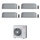 Toshiba HAORI Climatizzatore a parete quadri split inverter Wi-Fi light grey | unità esterna R32 8 kW unità interne 10000+10000+10000+10000 BTU RAS-4M27G3AVG-E+RAS-[4xB10-2]N4KVRG-E