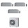 Toshiba HAORI Climatizzatore a parete trial split inverter Wi-Fi light grey | unità esterna R32 7 kW unità interne 10000+10000+10000 BTU RAS-3M26G3AVG-E+RAS-[B10-2|B10-2|B10-2]N4KVRG-E