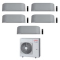 Immagine di Toshiba HAORI Climatizzatore a parete penta split inverter Wi-Fi light grey | unità esterna R32 10 kW unità interne 10000+10000+10000+10000+10000 BTU RAS-5M34G3AVG-E1+RAS-[5xB10-2]N4KVRG-E