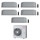 Toshiba HAORI Climatizzatore a parete penta split inverter Wi-Fi light grey | unità esterna R32 10 kW unità interne 10000+10000+10000+10000+10000 BTU RAS-5M34G3AVG-E1+RAS-[5xB10-2]N4KVRG-E