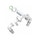 Bampi Canotto in PP bianco con 2 attacchi lavatrice/lavastoviglie e 1 attacco asciugatrice, uscita Ø 2.5 cm SICANDOP
