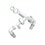 Immagine di Bampi Canotto in PP bianco con 2 attacchi lavatrice/lavastoviglie e 1 attacco asciugatrice, uscita Ø 2.5 cm SICANDOP