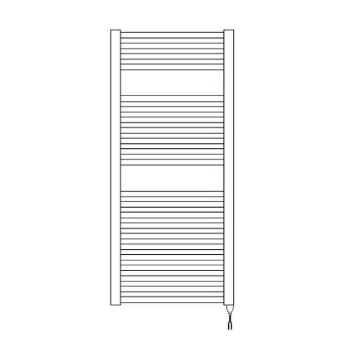 Immagine di Irsap ARES ELETTRICO scaldasalviette, 22 tubi, 2 intervalli, H.111,8 L.58 P.3 cm, comandabile da controlli esterni, colore bianco standard finitura lucido Cod.01 EIM058S01IR01NNN01