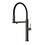 Immagine di Gessi 316 FLESSA miscelatore semi-professionale monocomando H.50 cm, con bocca girevole e doccetta estraibile doppio-getto, finitura black metal brushed PVD 60210#707