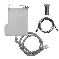Immagine di Gessi Sistema di recupero acqua per flessibile doccetta finitura steel brushed, installazione bordo vasca non abbinabile a 01669, 01658, 01663 e 01664 54592#239