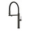 Immagine di Gessi 316 MECCANICA miscelatore semi-professionale monocomando H.50 cm, con bocca girevole e doccetta estraibile doppio-getto, finitura black metal brushed PVD 60212#707