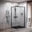 Immagine di Novellini ZEPHYROS 2.0 A lato 67 est.67-70 cm vetro satin profilo finitura bianco opaco ZEP2A67L-4U