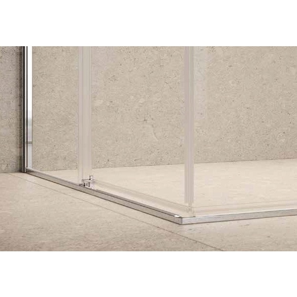 Immagine di Novellini ZEPHYROS 2.0 A lato 67 est.67-70 cm vetro satin profilo finitura bianco opaco ZEP2A67L-4U