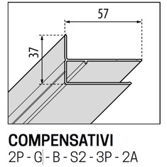 Immagine di Novellini profilo compensativo con aletta H.200 cm finitura bianco opaco P05BHCST2-U