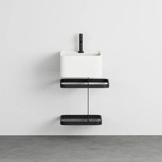 Immagine di Cielo LES PETITES struttura quadrata 35 con rete colore nero finitura opaco LPSTQR35NM