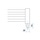 Irsap resistenza elettrica comandabile da controllo esterno, 300 W (L 37cm) con 2 raccordi T 1/2" + tappo 1/2", colore bianco ANRES20300W01