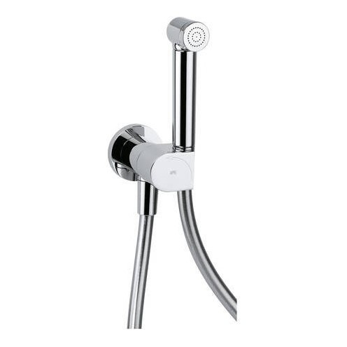 Immagine di Bellosta Idroscopino tondo rosone classic spray, flessibile da 90 cm, attacco da 1/2", finitura cromo 01-0403/ID
