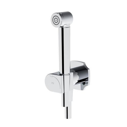 Immagine di Bellosta Idroscopino tondo rosone classic spray, flessibile da 90 cm, attacco da 1/2", finitura cromo 01-0403/ID