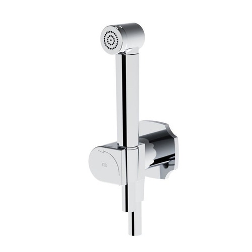 Immagine di Bellosta Idroscopino tondo rosone classic spray, flessibile da 90 cm, attacco da 1/2", finitura cromo 01-0403/ID