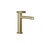 Immagine di Gessi ANELLO miscelatore lavabo H.17 cm senza scarico, con flessibili di collegamento, finitura brass brushed PVD 63302#727
