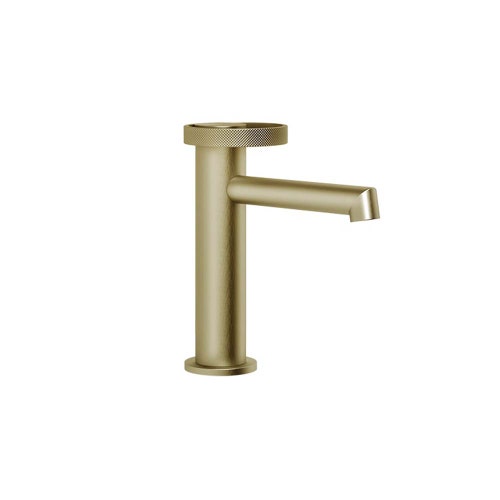 Immagine di Gessi ANELLO miscelatore lavabo H.17 cm senza scarico, con flessibili di collegamento, finitura brass brushed PVD 63302#727