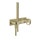 Gessi ANELLO miscelatore doccia, a parete, 2 uscite con deviatore, presa acqua e supporto doccetta, senza corpo incasso, finitura brass brushed PVD 63343#727