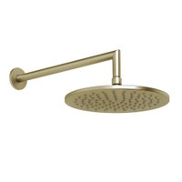 Immagine di Gessi SHOWER soffione a parete orientabile, Ø 25 cm, finitura brass brushed PVD 63348#727